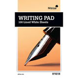 Silvine Writing Pad A5 Size Lined White Paper, 100 Sheets